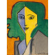 Madame L.D. - Portrait vert, bleu et jaune (1947)