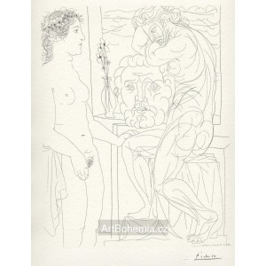 Modèle nu et sculptures (Suite Vollard) (1933), opus B.185