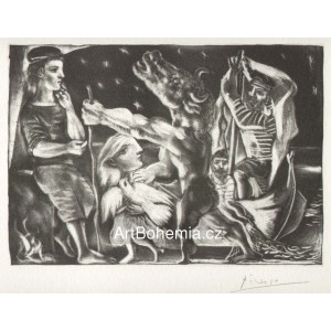 Minotaure aveugle guidé par une fillette dans la nuit (Vollard) (1933), B.225